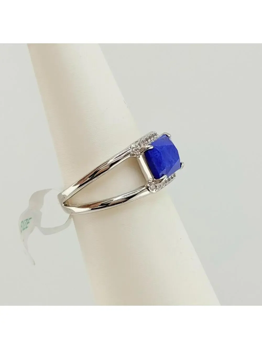 Bomb Party Ring Sz 8 “A Promise To Rise” Genuine Lapis On Rhodium